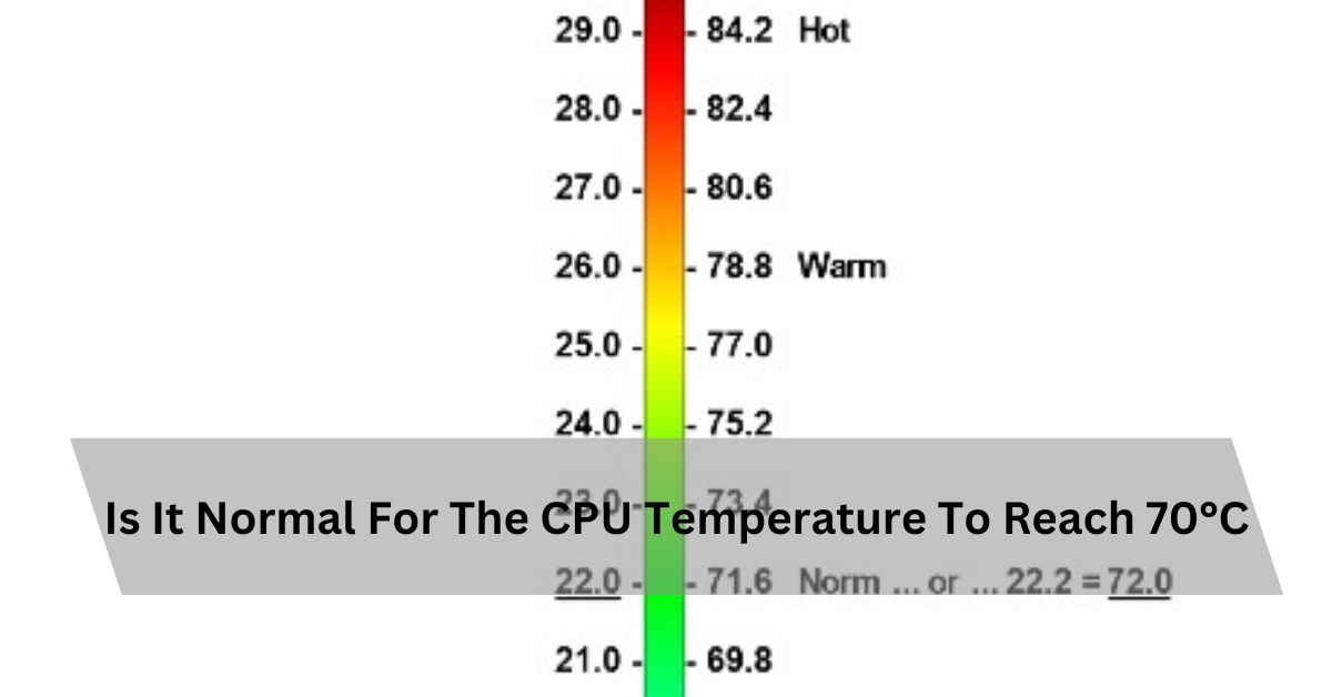 Is It Normal For The CPU Temperature To Reach 70°C