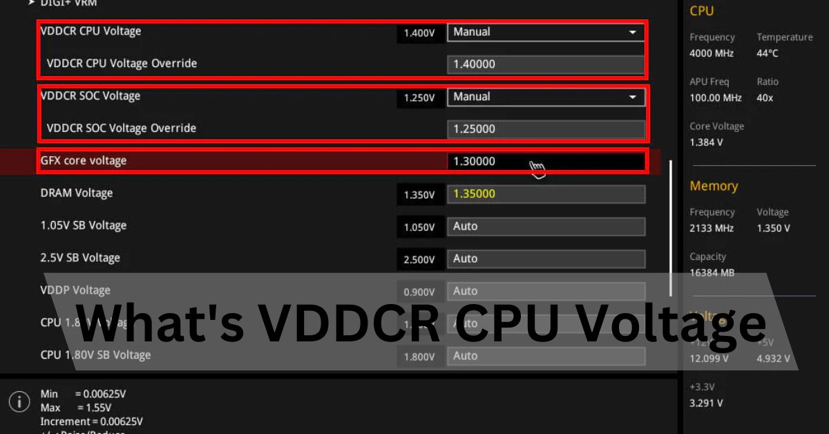 What's VDDCR CPU Voltage