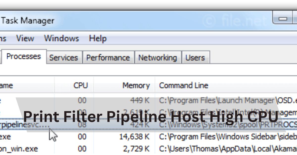 Print Filter Pipeline Host High CPU